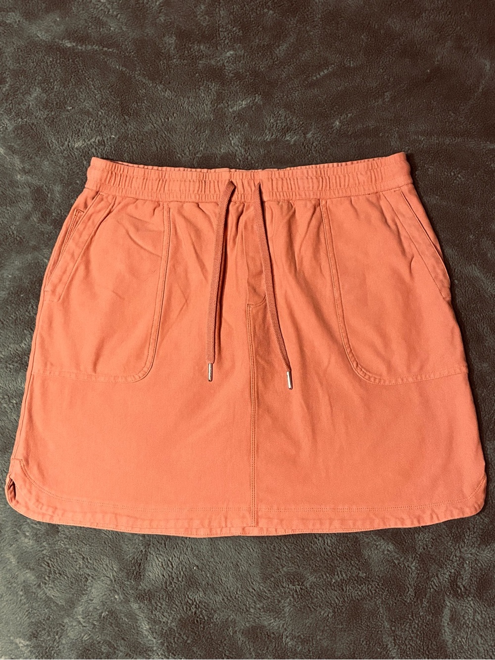 Athleta Orange Farallon Drawstring Utility Skirt